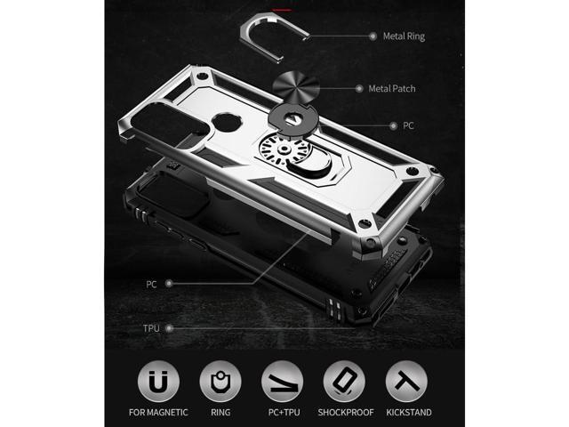 Yiakeng for Moto G Play 2023 Case, Moto G Play 2023 Phone Case with HD Screen Protector, Military Grade Protective Cases with Ring for Moto G Play...