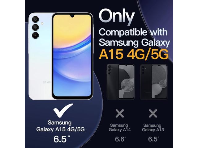 JETech 3 in 1 Case for Samsung Galaxy A15 5G / 4G 6.5-Inch, with 2-Pack Screen Protector, Tempered Glass Film, Shockproof Bumper Phone Protective...
