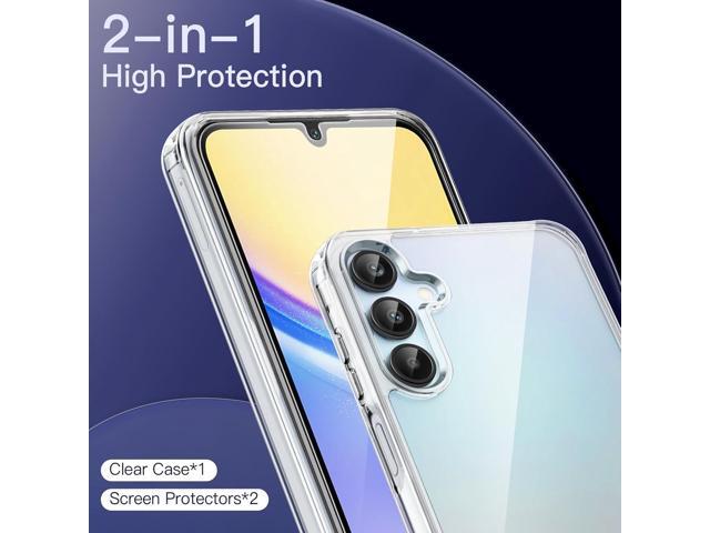 JETech 3 in 1 Case for Samsung Galaxy A15 5G / 4G 6.5-Inch, with 2-Pack Screen Protector, Tempered Glass Film, Shockproof Bumper Phone Protective...