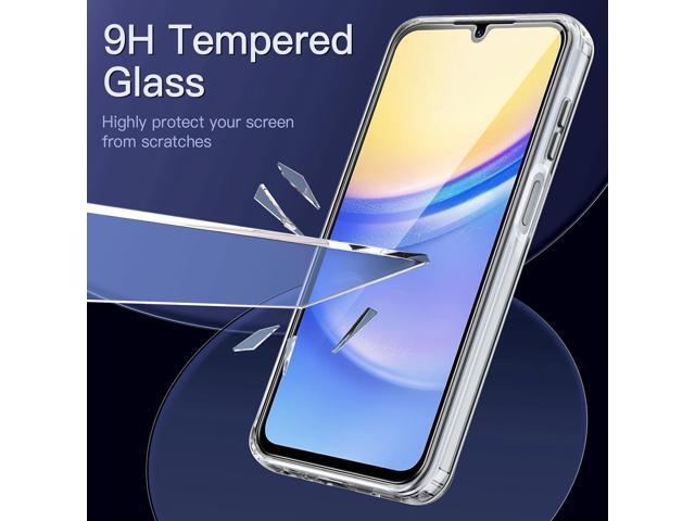 JETech 3 in 1 Case for Samsung Galaxy A15 5G / 4G 6.5-Inch, with 2-Pack Screen Protector, Tempered Glass Film, Shockproof Bumper Phone Protective...