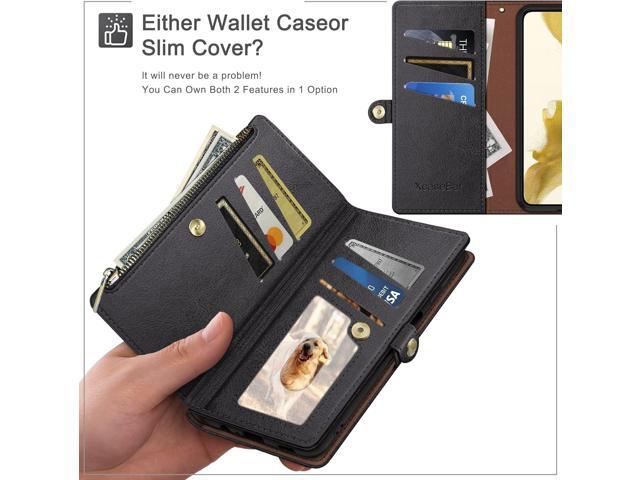XcaseBar for iPhone 7Plus/8 Plus 5.5' Wallet case with Zipper Credit Card HolderRFID Blocking, Flip Folio Book PU Leather Phone case Shockproof...
