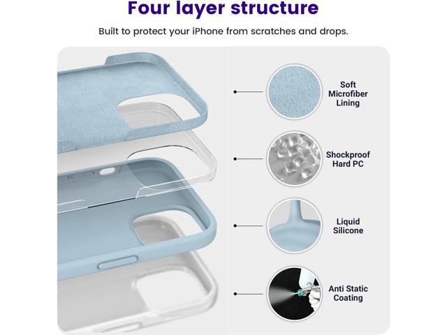 OTOFLY Compatible with iPhone 15 Plus Case, Silicone Shockproof Slim Thin Phone Case for iPhone 15 Plus (6.7 inch), (Baby Blue)