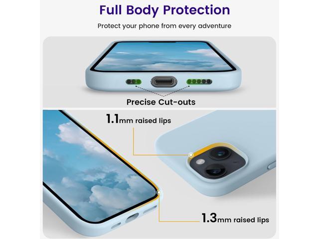 OTOFLY Compatible with iPhone 15 Plus Case, Silicone Shockproof Slim Thin Phone Case for iPhone 15 Plus (6.7 inch), (Baby Blue)