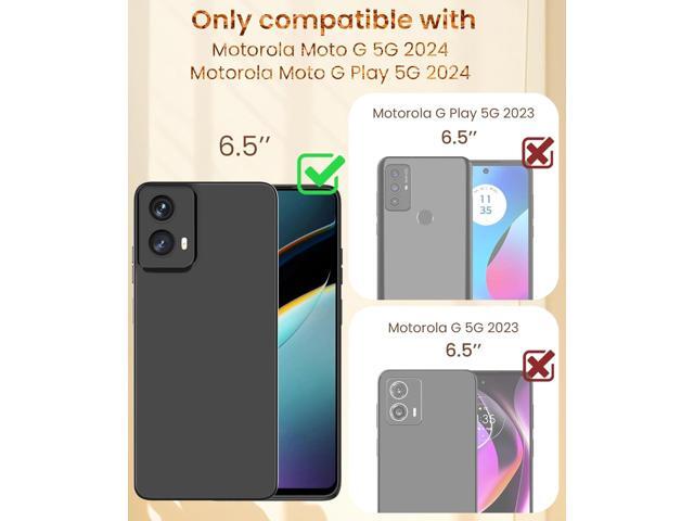 Dretal for Motorola G 5G 2024 Case, Moto G 5G 2024 Case,2X Screen Protector, 360° Rotatable Ring Holder Magnetic Kickstand,Plated Gold Edge Slim...