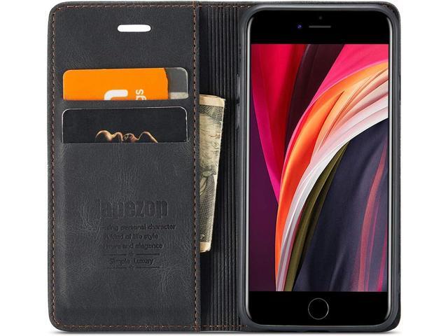 Case for iPhone SE 2022/iPhone SE 2020/iPhone 8/iPhone 7,[Premium Leather] [Soft TPU] [RFID Blocking][Card Slots] [Magnetic Kickstand] Flip Wallet...