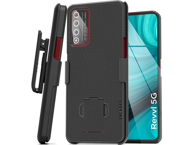 Encased DuraClip for T-Mobile REVVL V+ 5G Phone Case with Belt Clip Holster (Slim-fit)