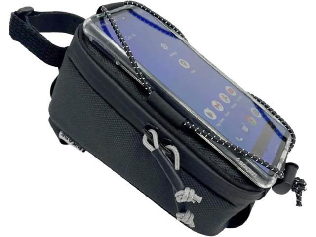 BiKase Universal E-Bike Phone Mount with Storage - Adjustable Shock Cord Handlebar Phone Holder for All Smartphones, Easy Install, Airflow Design,...