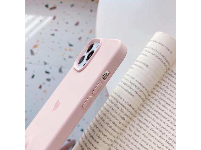 Jmltech Compatible with iPhone 13 Pro Max Case Cute for Women Girls Pink Heart Slim Liquid Silicone Pretty Protective Phone Case for iPhone 13 Pro...