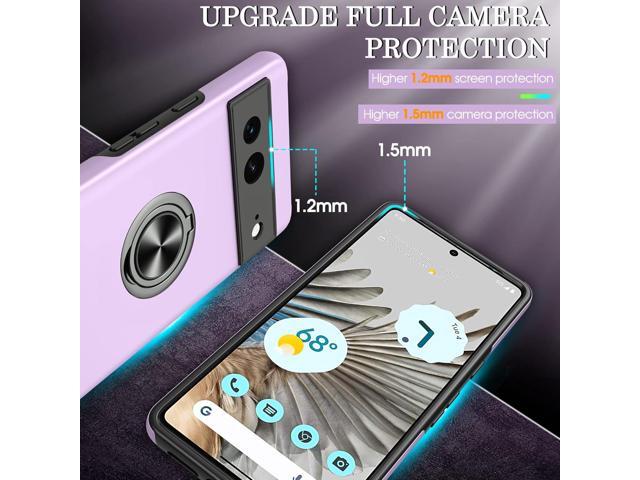 for Pixel 7 Case with HD Screen Protector,Shockproof for Google Pixel 7 Phone Case with 360° Magnetic Ring Holder Kickstand Phone Case for Google...