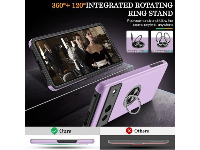 for Pixel 7 Case with HD Screen Protector,Shockproof for Google Pixel 7 Phone Case with 360° Magnetic Ring Holder Kickstand Phone Case for Google...