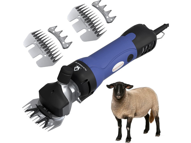 Sheep Shears Electric Clippers 2500RPM, 6-Speed Control - Heavy Duty Livestock Grooming Kit for Sheep, Goats, Alpacas, Llamas - Case, Low...