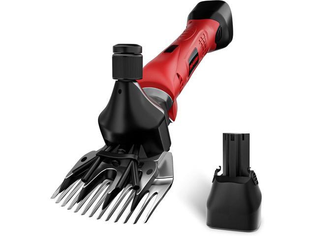 500W Cordless Sheep Shears, Professional Electric Sheep Shearing Clippers with 2 PCS Rechargeable 2 Ah Lithium Battery, Heavy Duty Animal Clippers.