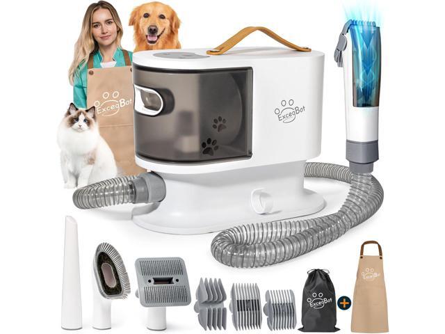 Dog Grooming Vacuum, Dog Grooming Kit 12kPa Suction Hair Remover Low Noise Pet Brush Vacuum Collects 99% Hair, 2L Dust Cup, 5 Proven Grooming Tools.