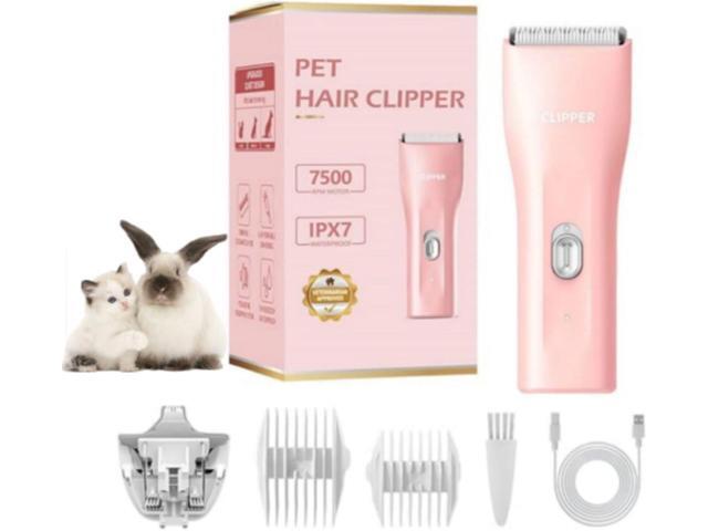 Dog Grooming Cilppers,Handy & Powerful Pet Electric Hair Trimmer Kits Waterproof Cordless Rechargeable Grooming Shavers for Small Dogs and Cats