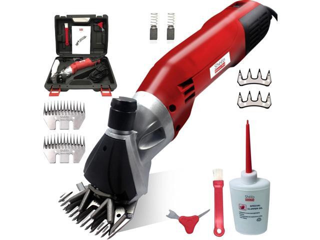 110V 500W Professional Heavy Duty Electric Shearing Clippers with 6 Speed, 2 Blades, Shaving Fur Wool in Sheep, Goats, Cattle, Farm Livestock Pet,.