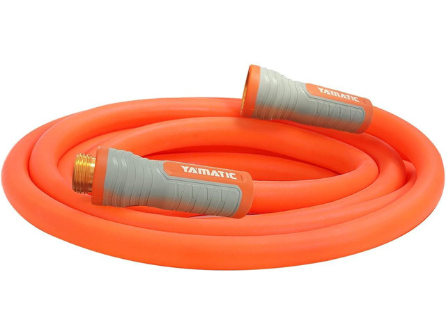 YAMATIC Heavy Duty Short Garden Hose 5/8 in x 10 ft with Swivel Fitting, Super Flexible Leader hose,All-weather, Lightweight, Burst 600 PSI