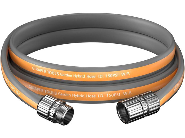 Giraffe Tools 5FT Garden Hose, 5/8' Lightweight Lay Flat Water Hose, No-Kink, Flexible Gardening Hose with Male to Female Aluminum Fitting,...