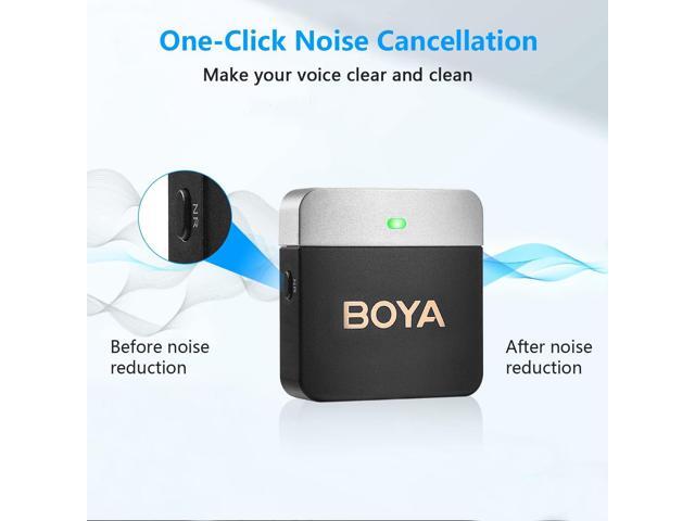 BOYA Wireless Lavalier Microphone BY-M1V2 Dual Channel Wireless Microphones for Cameras DSLR Smartphone Cordless Clip on Lapel Mic for Video...