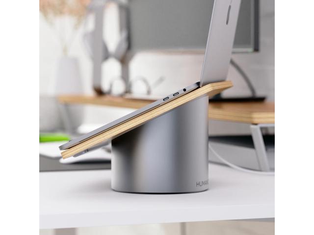 HumanCentric Portable Electronic Device Stand - Black Walnut Wood Laptop Stand, Ergonomic Computer Stand for Laptop, Compatible with MacBook Stand...