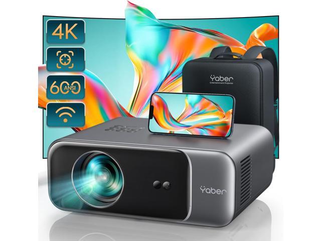 [Auto Focus/4K Support] Projector with WiFi 6 and Bluetooth 5.2, YABER Pro V9 600 ANSI Native 1080P Outdoor Movie Projector, Auto 6D Keystone & 50%...