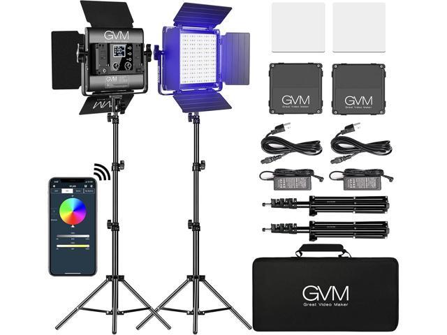 GVM RGB LED Panel Video Light, Photography Lighting with APP Control, 800D Video Lighting Kit for YouTube Studio, Gaming, Streaming, Conference, 8...