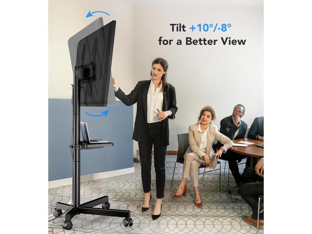AX WABER Mobile TV Stand for 23-60 Inch LCD LED Flat/Curved Panel Screen TVs, Rolling TV Cart Holds up to 88Lbs Portable Stand with Shelf Rolling...