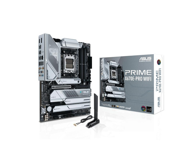 ASUS PRIME X670E-PRO WIFI AMD X670E (Ryzen AM5) ATX motherboard, Advanced AI PC ready,four M.2 slots, 2.5 Gb Ethernet, USB 3.2 Gen 2x2 Type-C,...
