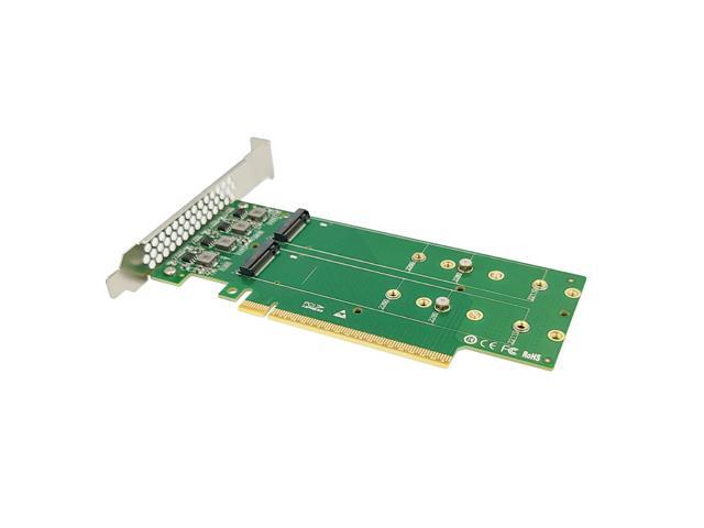 eShinreal PCIe5.0 x16 to 4 Port M.2 NVMe SSDs Adapter support 2260/2280/22110 SSD