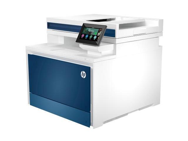 HP - LaserJet Pro 4301fdn AI-Enabled Color All-in-One Laser Printer - White/Blue - image 4