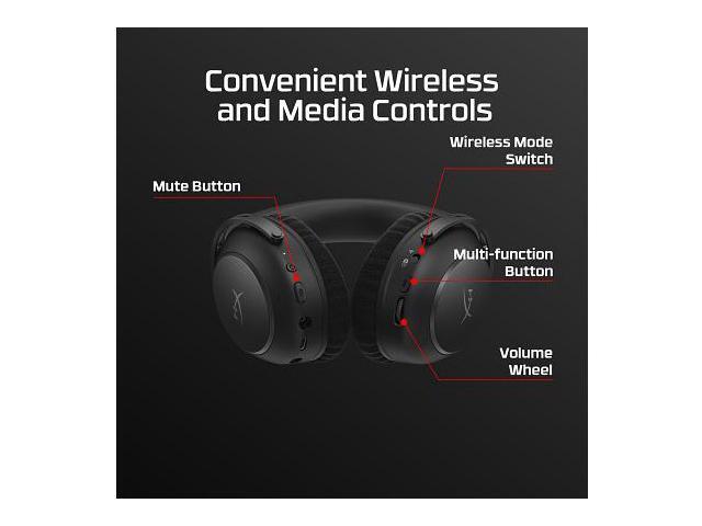 HyperX - Cloud Alpha 2 Wireless Gaming Headset for PC, PS5, PS4, Nintendo Switch, Mac, Mobile, and Bluetooth - Black - image 6