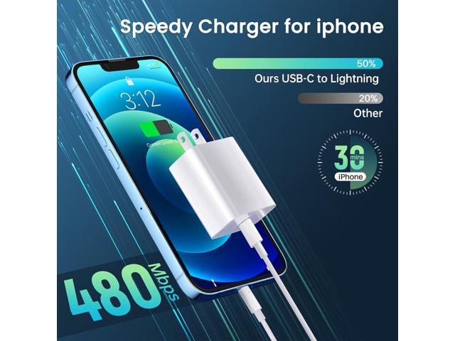 USB C Charger iPhone Charger Fast ChargingMFi Certified2Pack 20W PD Type C Wall Fast Charger Adapter with 6FT USB C to Lightning Cable for iPhone...