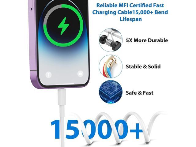 25W iPhone Charger, 2 Pack 25W PD USB C Wall Fast Charger Adapter with 2 Pack 10FT Long Type C to Lightning Cable Compatible with iPhone 14 13 12...