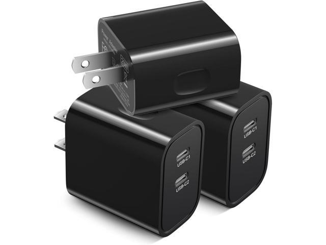 USB C Wall Charger [3 Pack], Costyle 20W Dual Double USB C Charger Block Fast C Wall Plug Type C Charging Block for iPhone 11 12 13 14 15 16 17 Pro...