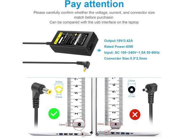 Futurebatt AC Adapter Laptop Charger for Toshiba Satellite C55 C50 C55D C655 C655D C850 C855 C855D L755 L655 L745 L775 L855 L505 L55 S55 P50 P50T...