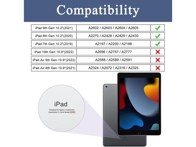 Soke Case for iPad 9th/8th/7th Generation 10.2-Inch (2021/2020/2019 Release), with Built-in Screen Protector and Kickstand, Rugged Full Body...