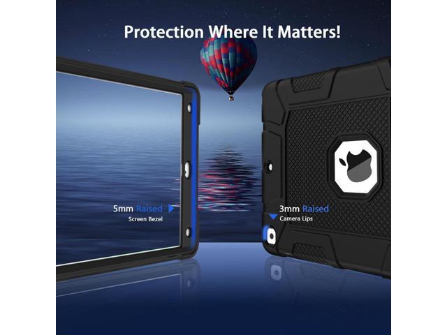 Rantice iPad 6th Generation Cases, 5th Case, Air 2 9.7 Shockproof Rugged Drop Protection Cover Built with Kickstand for 9.7''...