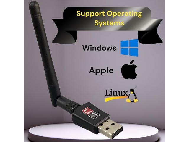 AC600 Mbps Dual Band Internet USB WiFi Adapter for desktop PC 2.4/5GHz, Desktop-Laptop wifi adapter Wireless Receiver Network Dongle with Antenna,...