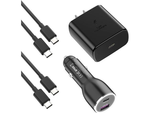 45W Super Fast Charger USB Type C Combo Kit Wall/Car Charger PD PPS for Samsung Galaxy S25 S24 S23 S22 Ultra Plus S21 S20 A25 A15 A53 A52 5G iPhone...