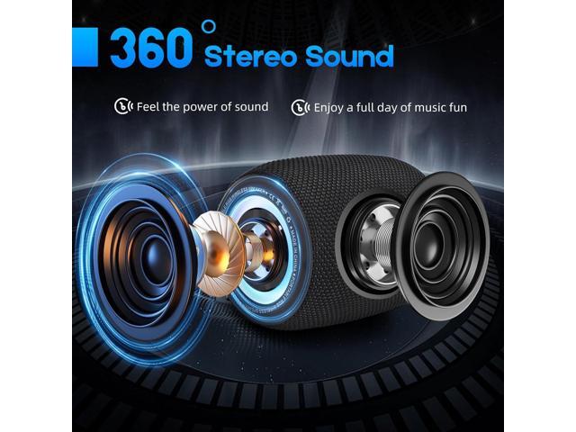 Portable Bluetooth Speaker, BT5.3 Wireless Speaker 20W Bass Diaphragms with Multi LED Light Dynamic Modes, IPX6 Waterproof 16H Playtime supports FM...
