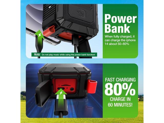 Pro Portable Magnetic Bluetooth Golf Speaker Wireless Waterproof IPX6/Shockproof 3rd Generation Magnetic Golf Speakers for Golf Cart 24Hour Battery...