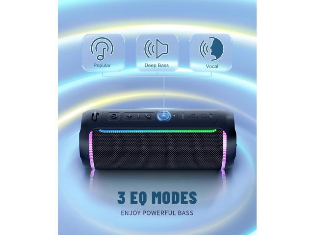 Ortizan Portable Bluetooth Speaker, 40W Loud Sound and Deep Bass, IPX7 Waterproof, True Wireless Stereo, Bluetooth 5.3, Colorful Flashing Lights,...