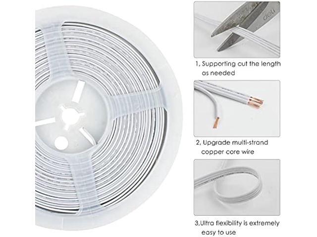 VIPMOON 32.8ft 4 Pin RGB Extension Cable Wire Cord and 10Pcs 4 Pin LED Light Strip Connectors Strip to Wire Quick Connection for 10mm Wide...