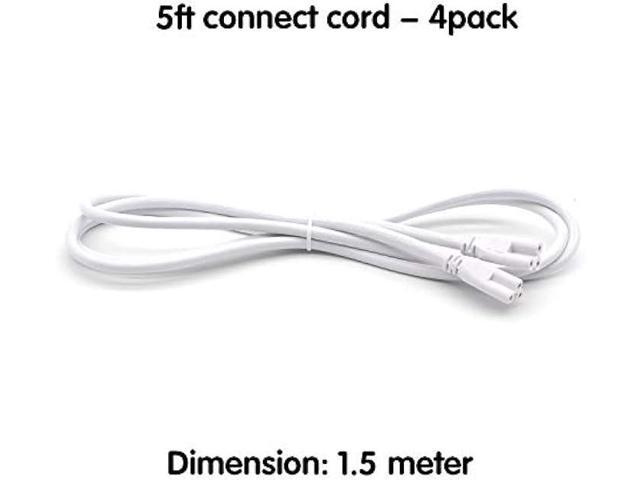 5FT 1.5 Meter T5 T8 Tube Light Fixture LED Linkable Cords, Double end Connector Cable, Power Extension Wire for LED Integrated Single Fixture, Shop...