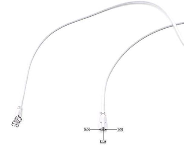 5FT 1.5 Meter T5 T8 Tube Light Fixture LED Linkable Cords, Double end Connector Cable, Power Extension Wire for LED Integrated Single Fixture, Shop...