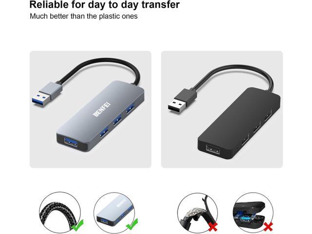 BENFEI USB 3.0 Hub, 4 Ports USB A Splitter Ultra-Slim USB Expander for Mouse, Keyboard, Flash Drive, U Disk, Printer Compatible with Laptop,...