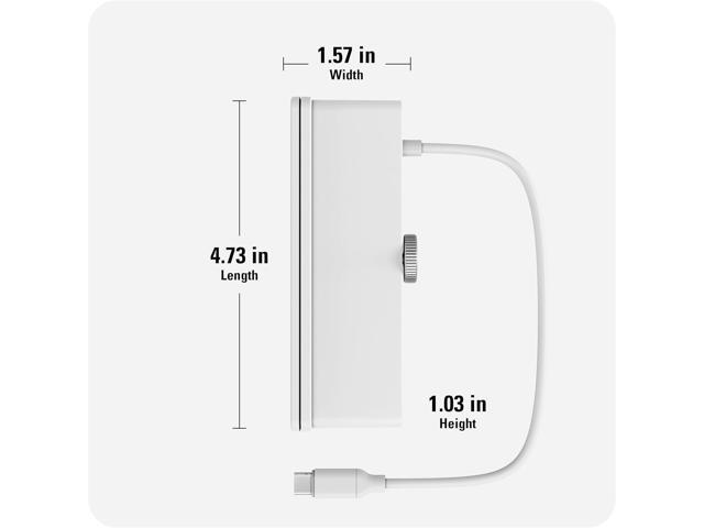 HyperDrive iMac USB Hub Adapter, 6in1 iMac Accessories: HDMI 4K60Hz, USB-C 10Gbps, 2 USB-A 10Gbps, SD UHS-I, MicroSD UHS-I for iMac 2021 24 inch
