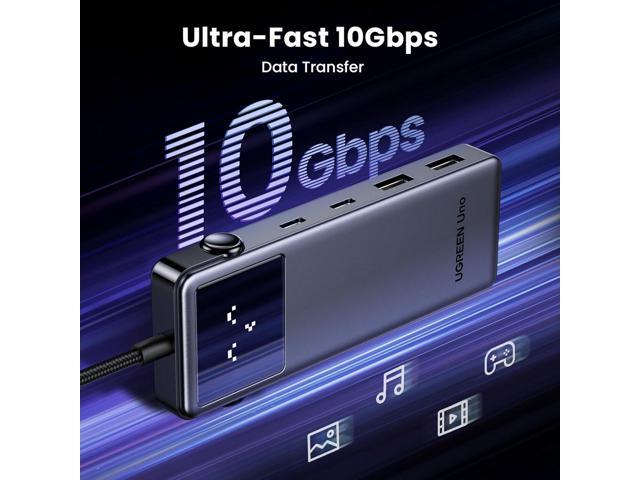 UGREEN Uno 6 in 1 USB-C Hub with 10Gbps USB-C & USB-A Data Ports 4K@60Hz HDMI for MacBook Pro/Air, iPad Pro, Surface, XPS, Thinkpad and More.