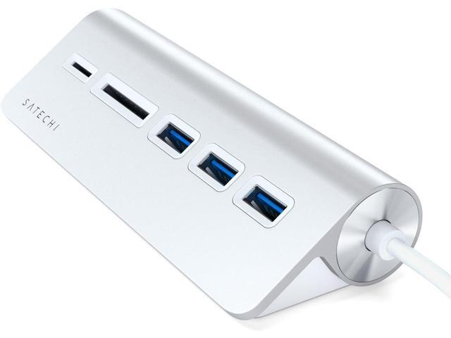 Satechi USB-C Combo Hub for Desktop - USB-A 3.0 Data Ports & Micro/SD Card Readers - Compatible with Apple Studio Display, 2021 iMac M1, 2019/2017...