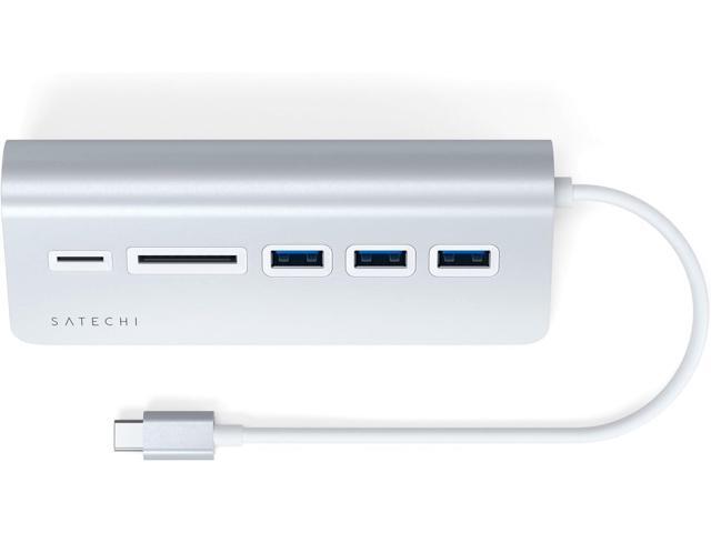 Satechi USB-C Combo Hub for Desktop - USB-A 3.0 Data Ports & Micro/SD Card Readers - Compatible with Apple Studio Display, 2021 iMac M1, 2019/2017...