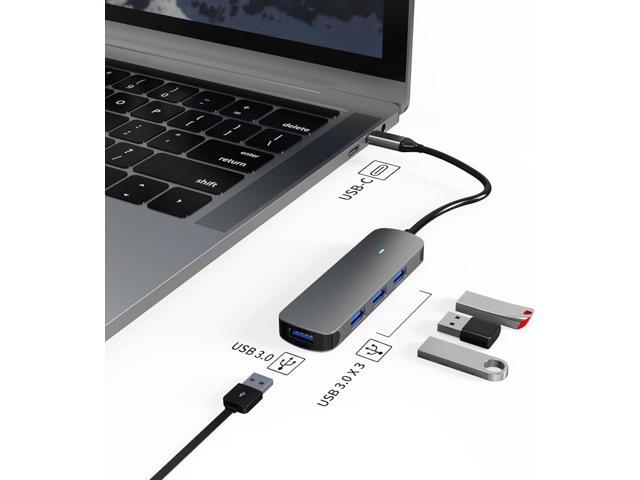 MMOBIEL USB-C to 4X USB-A Adapter Port Hub - 4-in-1 USB Hub Splitter - USB Hub 3.0-5Gbps - USB Splitter Compatible with MacBook, iPad Air/Pro,...